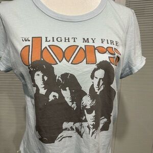 American Eagle Outfitters Light Blue Graphic Tee